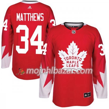 Dresovi Toronto Maple Leafs Auston Matthews 34 Adidas 2017-2018 Crvena Alternate Authentic - Muške Dresovi Toronto Maple Leafs Auston Matthews 34 Adidas 2017-2018 Crvena Alternate Authentic - Muške